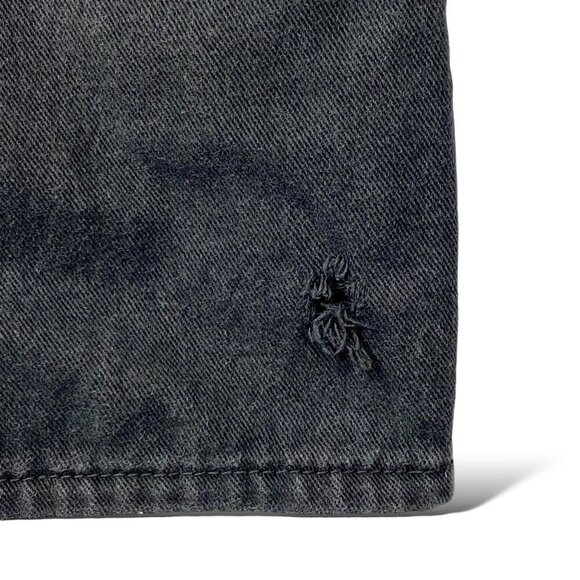 Skeleton Baggy Jeans Sz L 30x Black Denim Wide Leg Pants Goth Halloween Bones - Picture 8 of 13